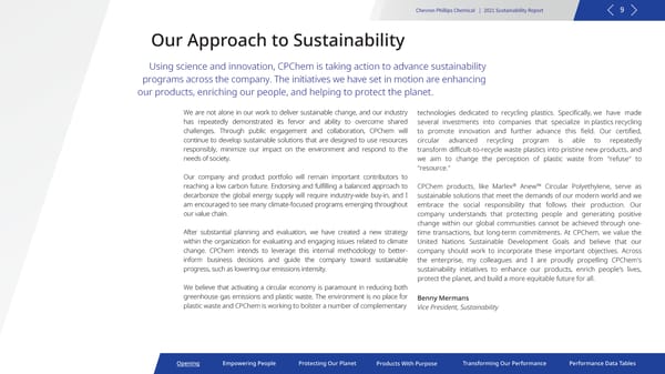 2021 Sustainability Report | Chevron Phillips - Page 9