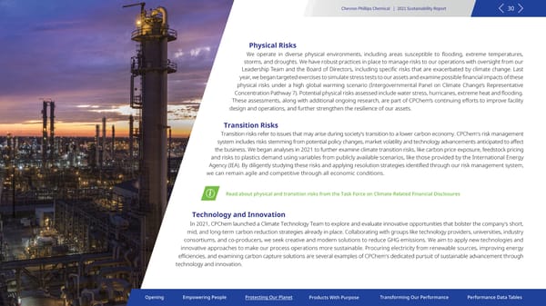 2021 Sustainability Report | Chevron Phillips - Page 30