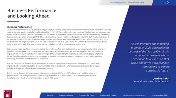 2021 Sustainability Report | Chevron Phillips - Page 61
