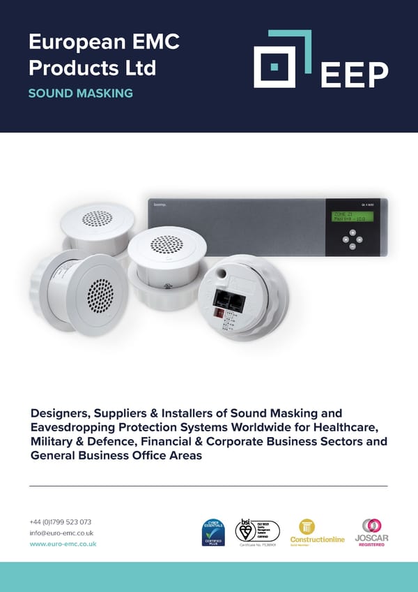 European EMC Products Ltd - Sound Masking Brochure - Page 1