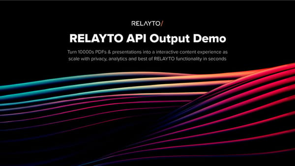 RELAYTO AI & API Output Demo - Page 1
