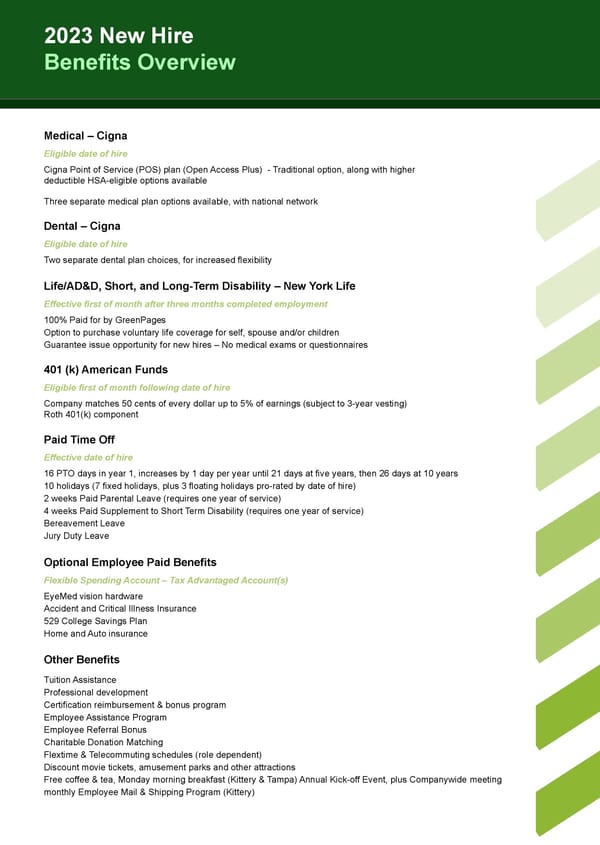 Benefits Summary - Page 1