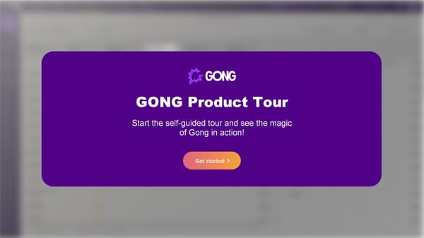 Gong Product Tour - Page 1