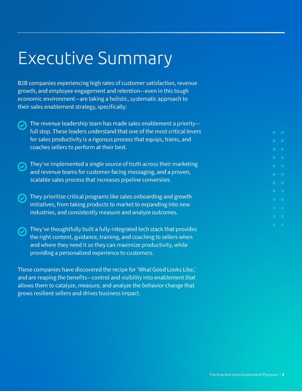 What Good Looks Like  The Essential Sales Enablement Playbook - Page 5