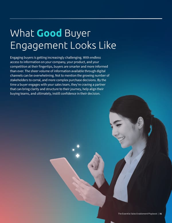 What Good Looks Like  The Essential Sales Enablement Playbook - Page 31