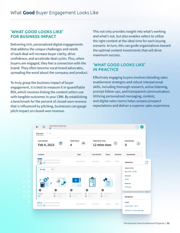 What Good Looks Like  The Essential Sales Enablement Playbook - Page 32