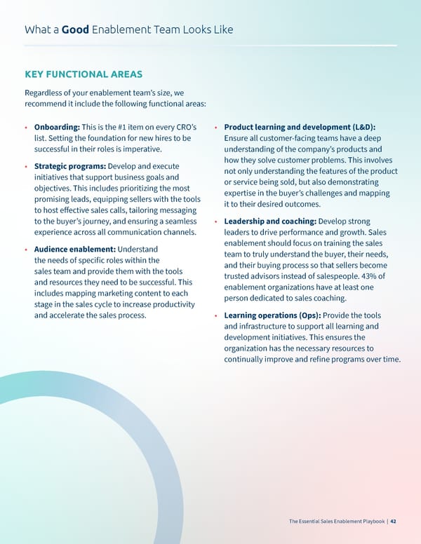 What Good Looks Like  The Essential Sales Enablement Playbook - Page 42