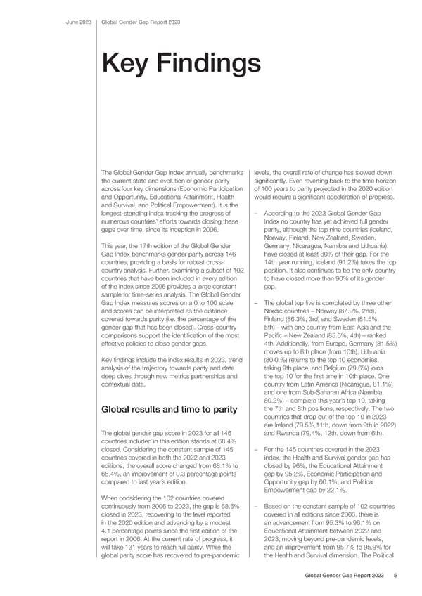 Global Gender Gap Report 2023 - Page 5