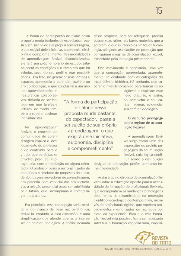 Revista do TRT 10 V. 20 n. 2 2016 - Page 15