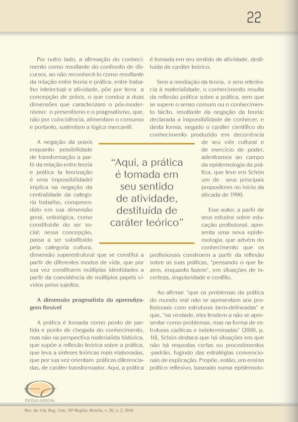 Revista do TRT 10 V. 20 n. 2 2016 - Page 22