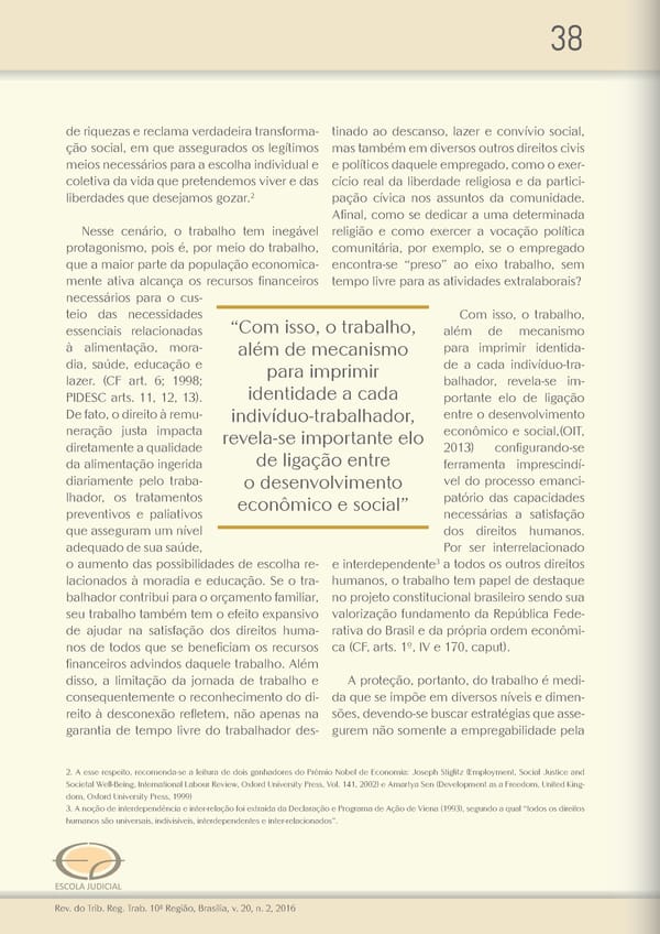 Revista do TRT 10 V. 20 n. 2 2016 - Page 38