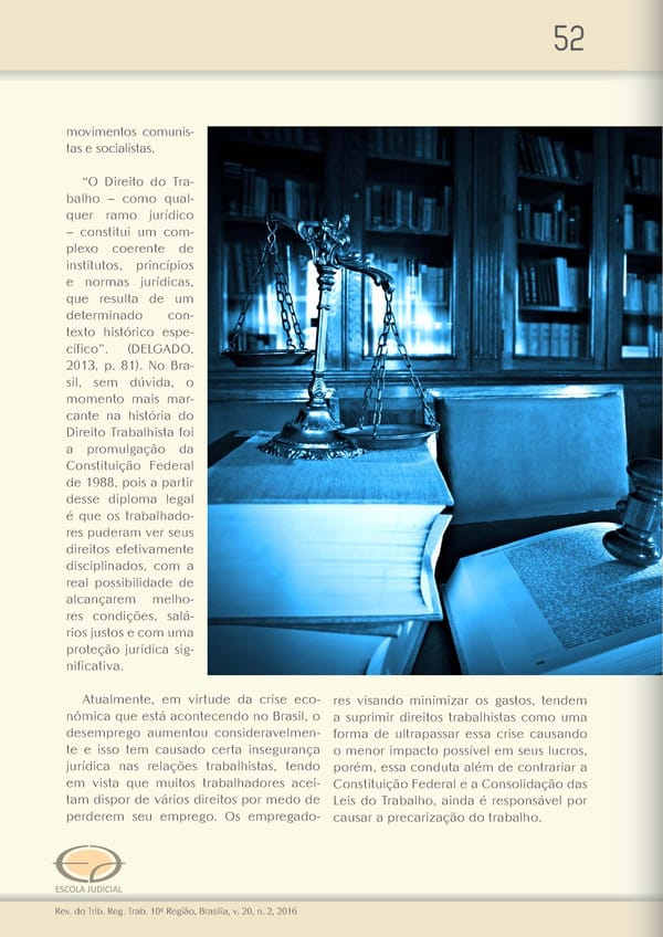 Revista do TRT 10 V. 20 n. 2 2016 - Page 52