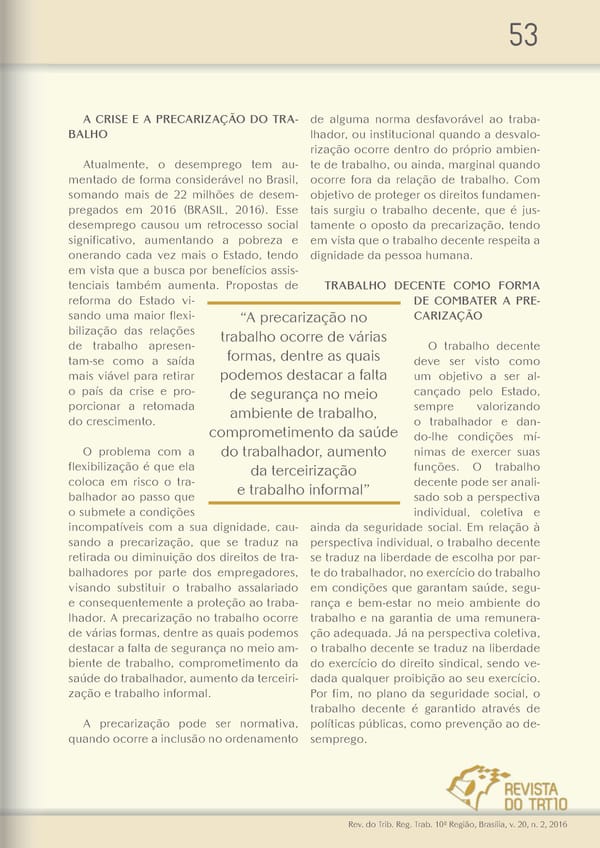 Revista do TRT 10 V. 20 n. 2 2016 - Page 53