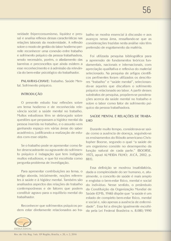 Revista do TRT 10 V. 20 n. 2 2016 - Page 56