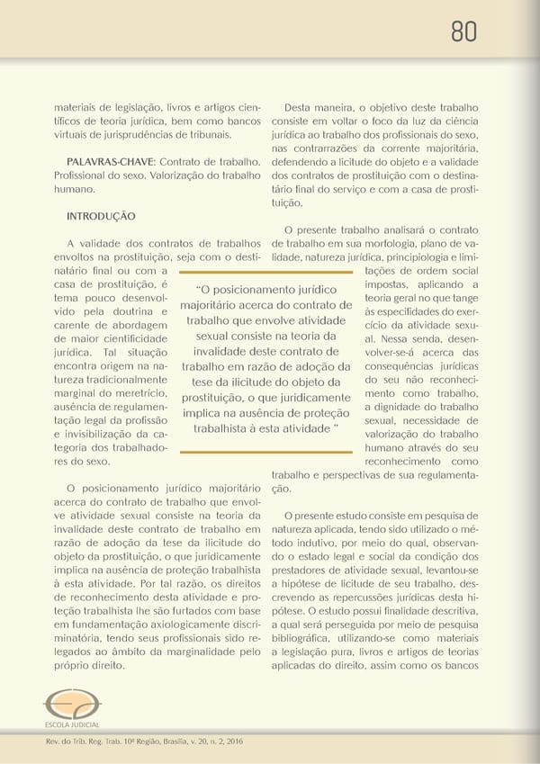 Revista do TRT 10 V. 20 n. 2 2016 - Page 80