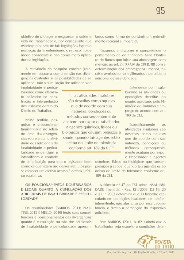 Revista do TRT 10 V. 20 n. 2 2016 - Page 95