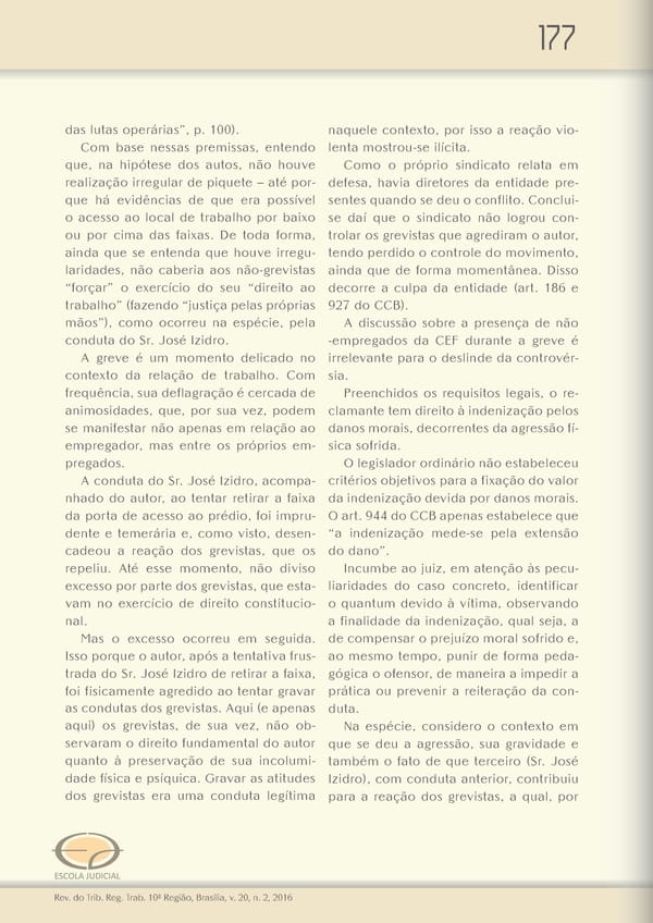 Revista do TRT 10 V. 20 n. 2 2016 - Page 177