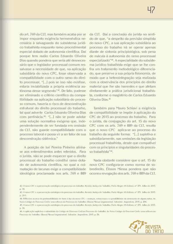 Revista TRT 10 v. 20 n. 1 - Page 46