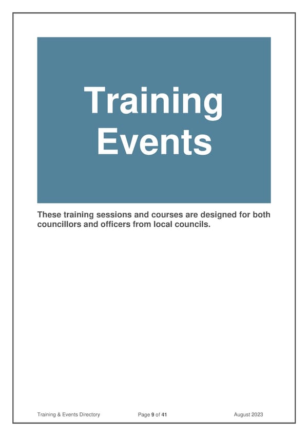 LCPD Training Events Directory August 2023 - Page 9