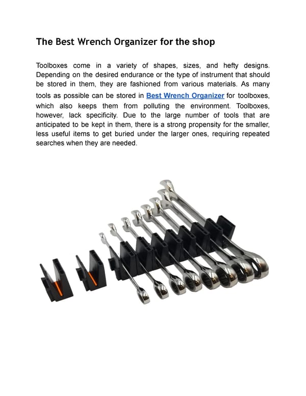 The Best Wrench Organizer for the shop - Page 1