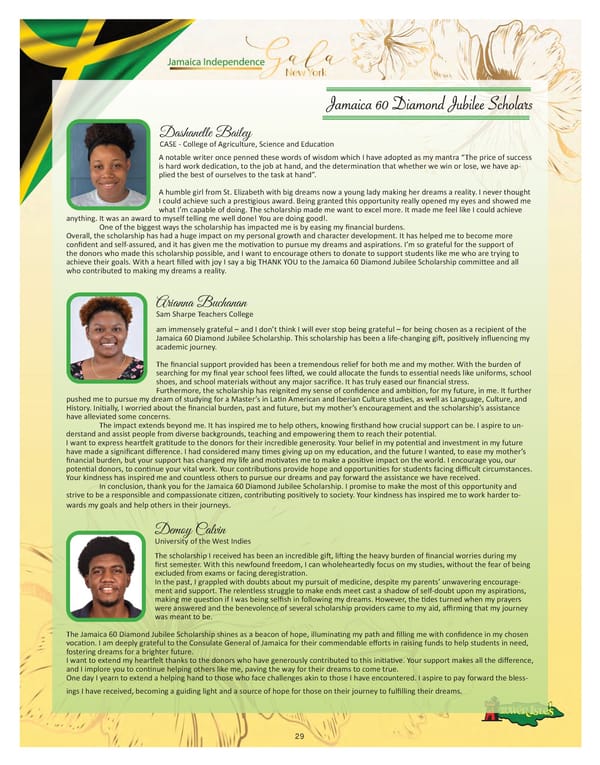 Jamaica Independence Gala NY Journal 2023 - Page 29