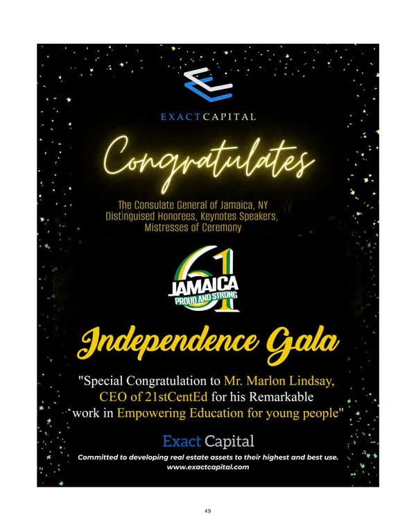 Jamaica Independence Gala NY Journal 2023 - Page 49