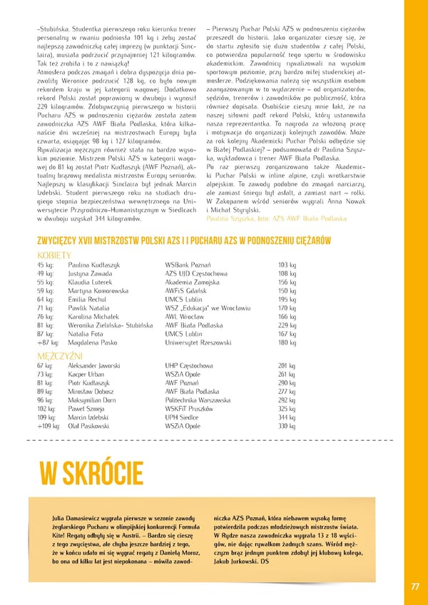 Kronika AZS 2022 - Page 77
