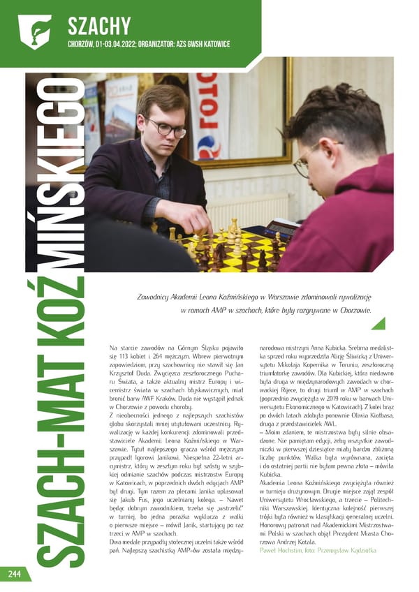 Kronika AZS 2022 - Page 244