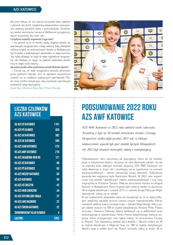 Kronika AZS 2022 - Page 312