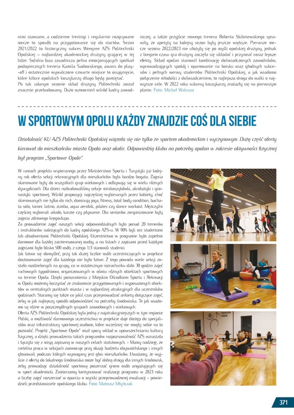 Kronika AZS 2022 - Page 371