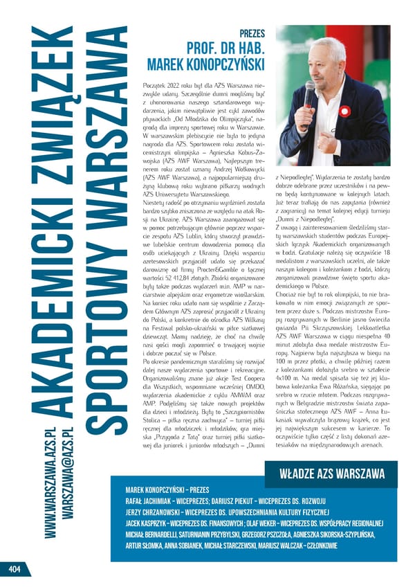 Kronika AZS 2022 - Page 404