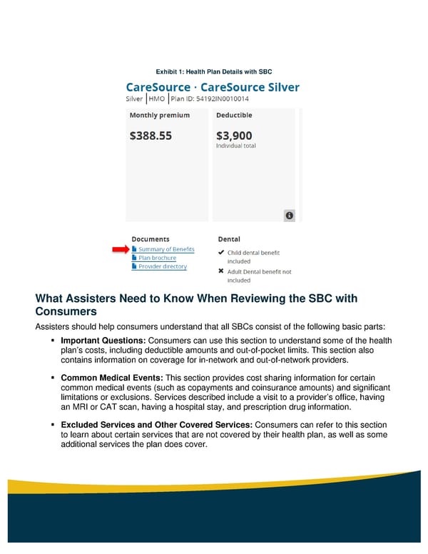 Understanding the Summary of Benefits and Coverage (SBC) - Page 2