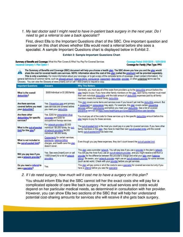 Understanding the Summary of Benefits and Coverage (SBC) - Page 4