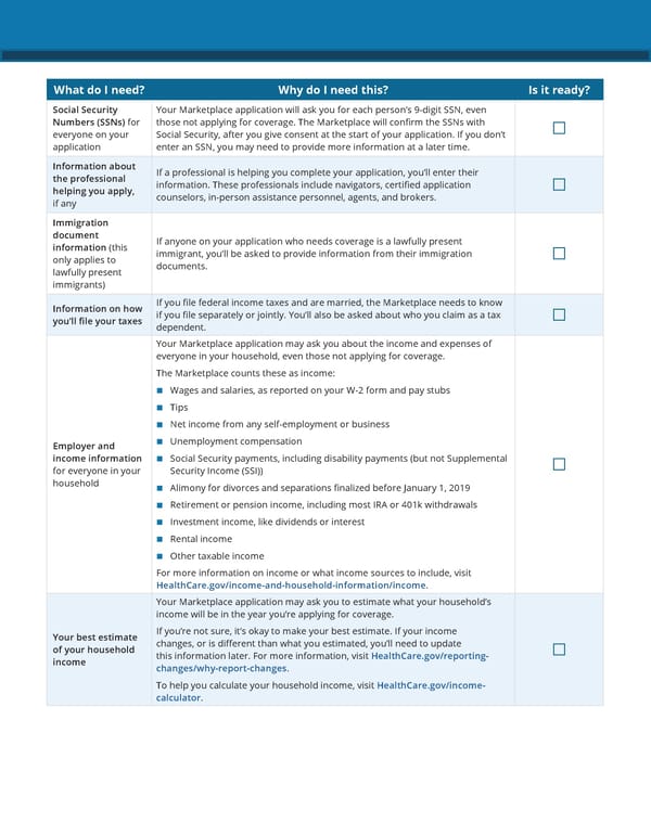 Get Ready to Apply for or Re-Enroll 
in Your Health Insurance Marketplace Coverage - Page 2