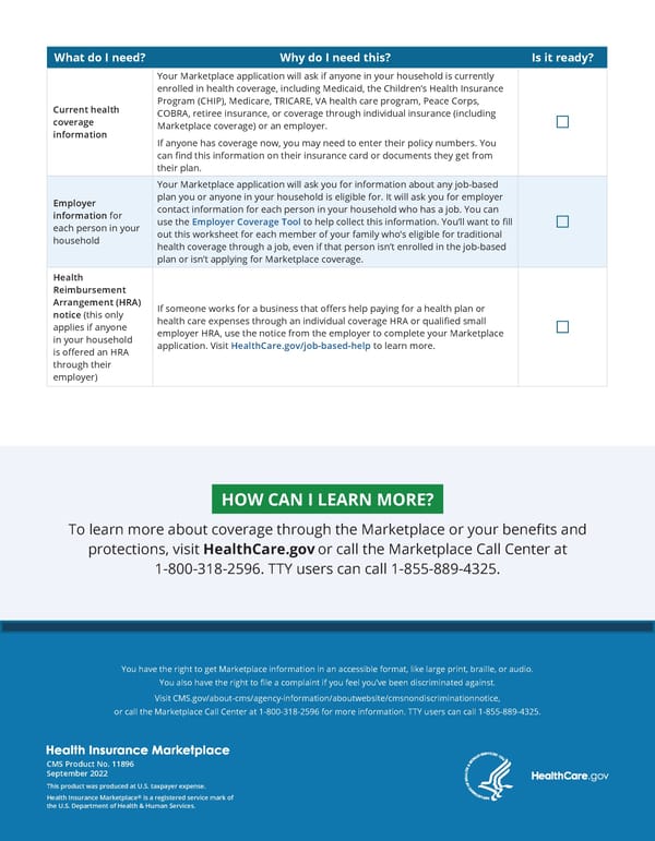 Get Ready to Apply for or Re-Enroll 
in Your Health Insurance Marketplace Coverage - Page 3