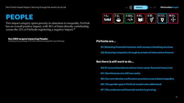 The FinTech Impact Report: Working through the world’s to-do list - Page 22