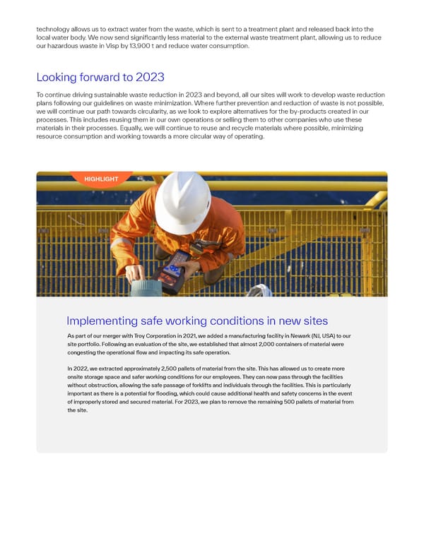 2022 Sustainability Report | The Power of Science & Sustainability - Page 22