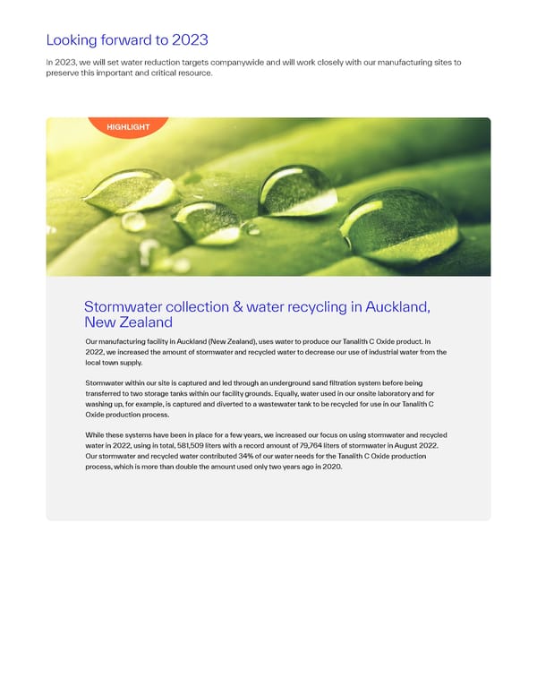 2022 Sustainability Report | The Power of Science & Sustainability - Page 25