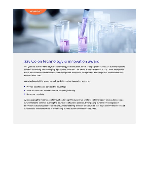 2022 Sustainability Report | The Power of Science & Sustainability - Page 47
