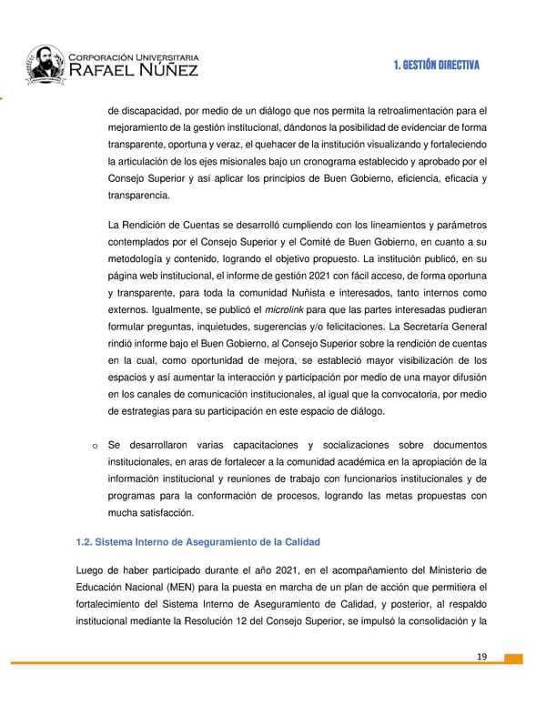 INFORME DE GESTION CURN 2022 - Page 20