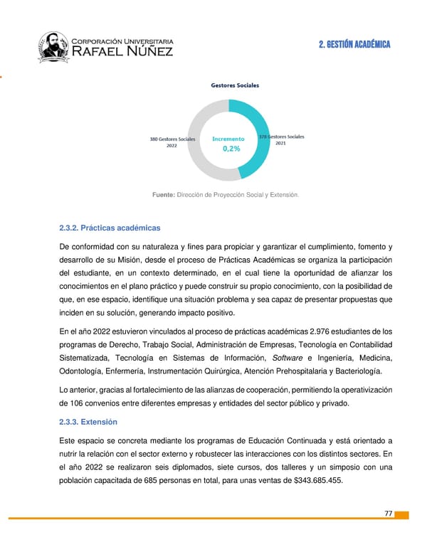 INFORME DE GESTION CURN 2022 - Page 78