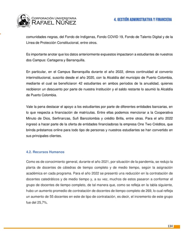 INFORME DE GESTION CURN 2022 - Page 135