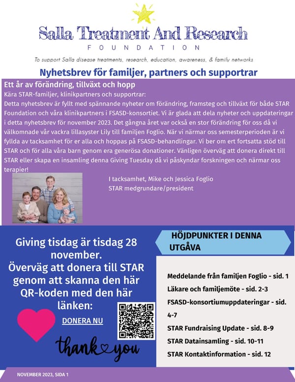 STAR newsletter Swedish - Page 1