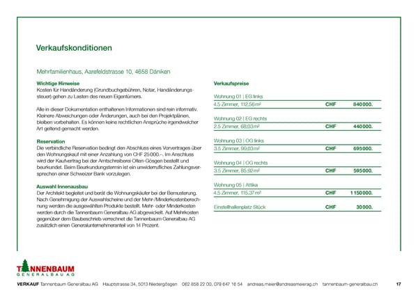 Tannenbaum Generalbau Verkaufsdokument 2023 - Page 17