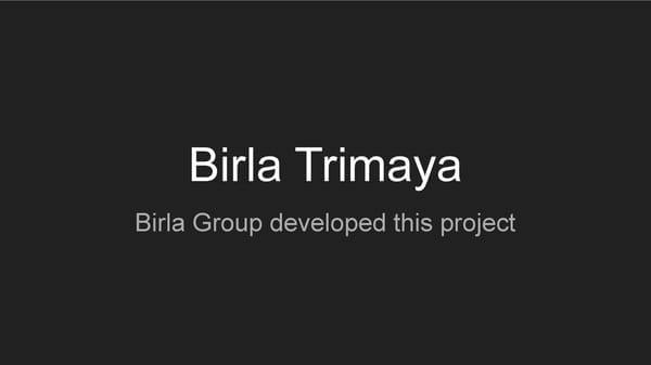 Birla Trimaya - Page 1