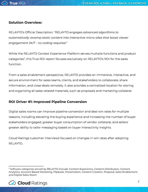 Cloud Ratings | True ROI of RELAYTO - Page 3