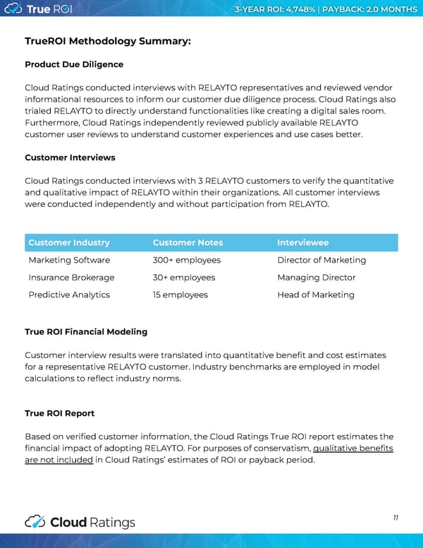 Cloud Ratings | True ROI of RELAYTO - Page 12