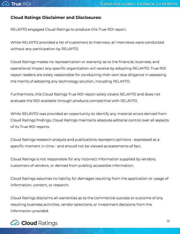 Cloud Ratings | True ROI of RELAYTO - Page 14