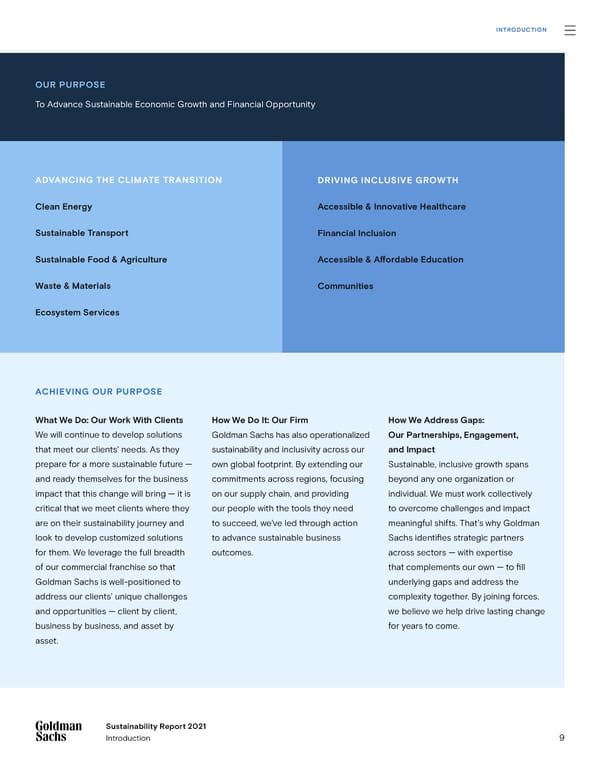 Goldman Sachs sustainability report - Page 9