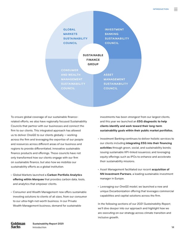 Goldman Sachs sustainability report - Page 14